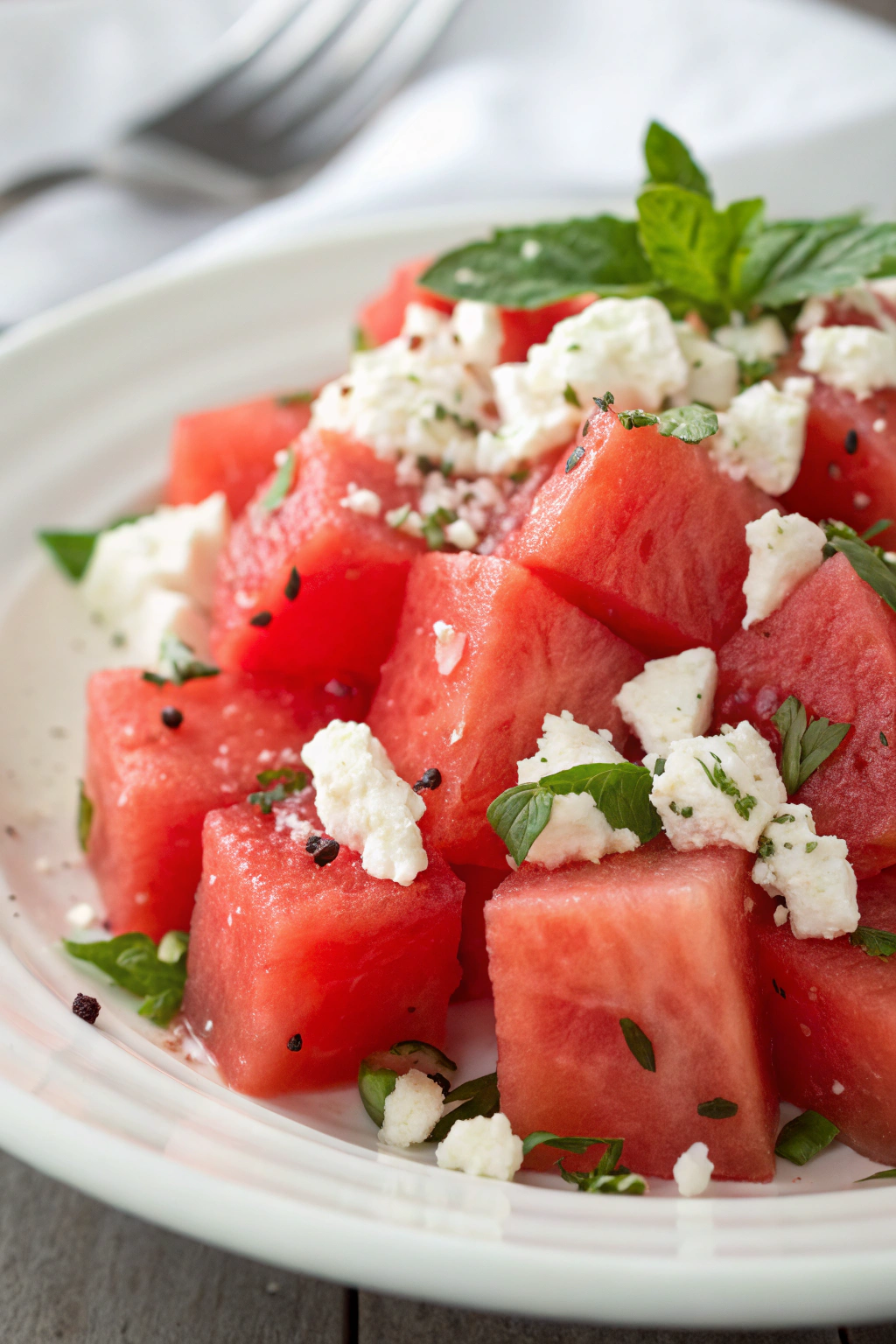 Watermelon Feta Salad with Mint