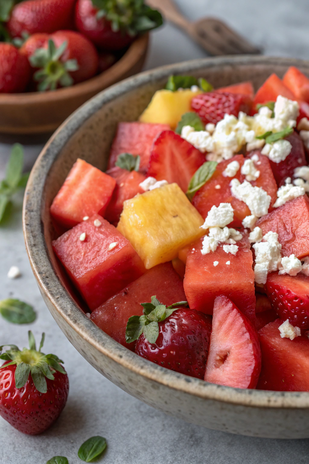 Watermelon Strawberry Salad