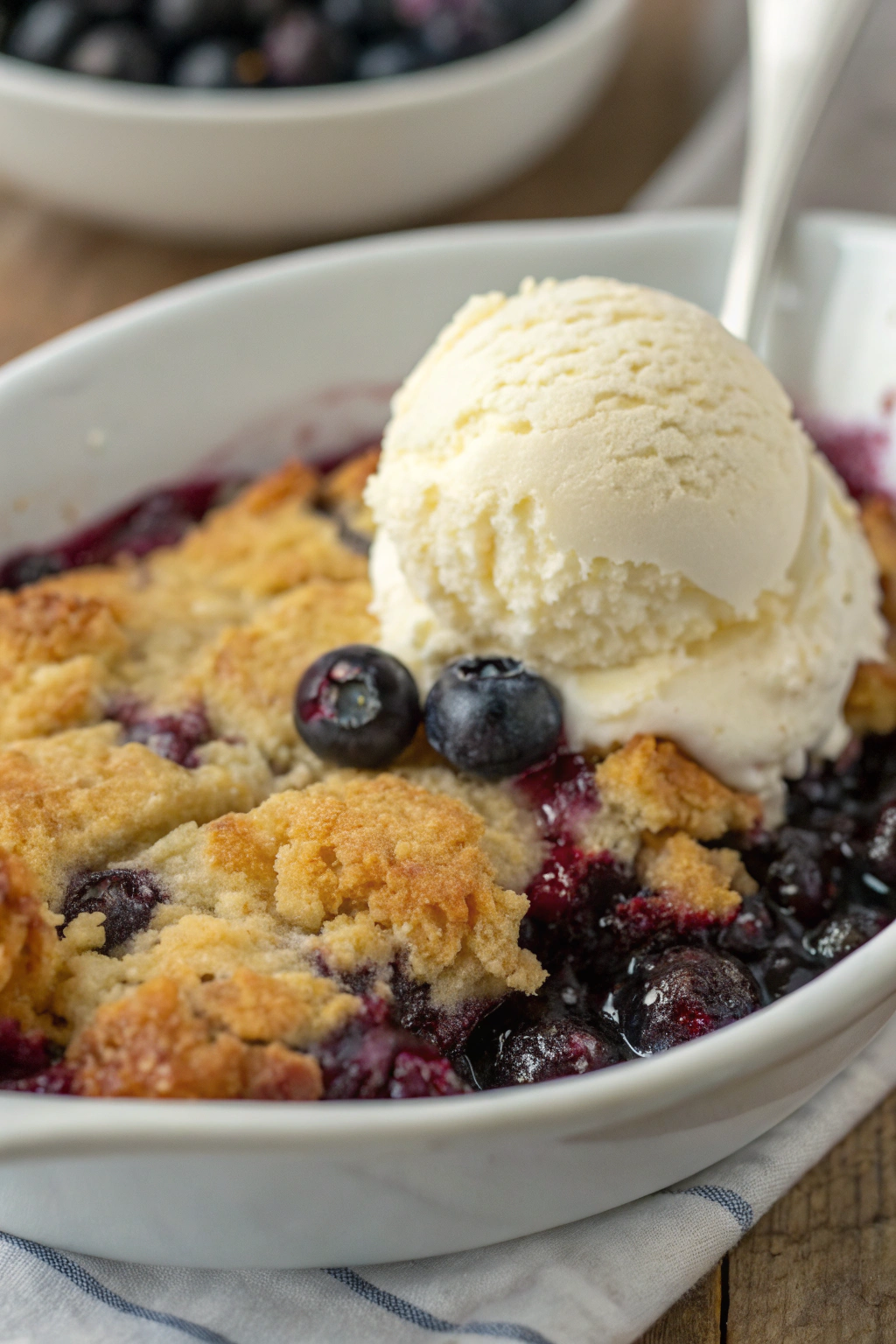 4 Ingredient Blueberry Cobbler Recipe