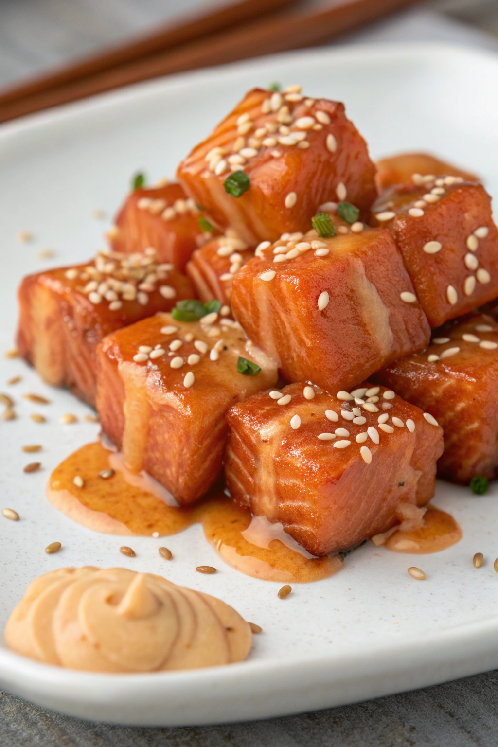Crispy Bang Bang Salmon Bites Bowls Recipe