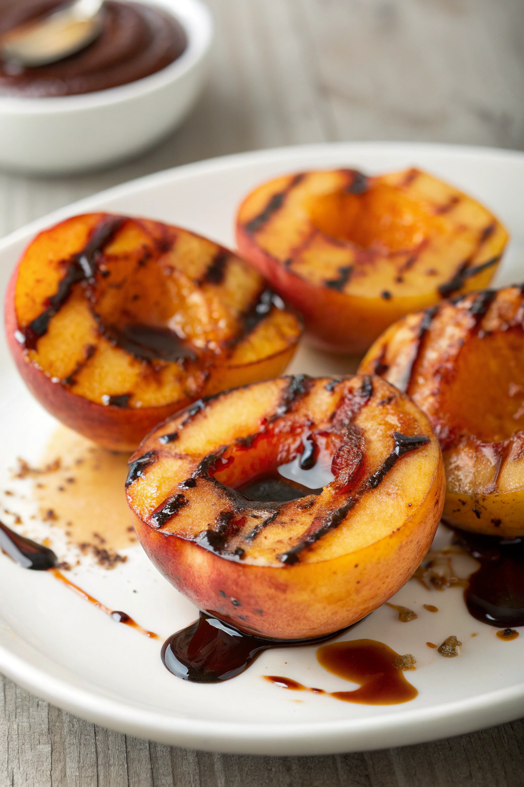 Grilled Peaches with Blackberry Sauce Recipe