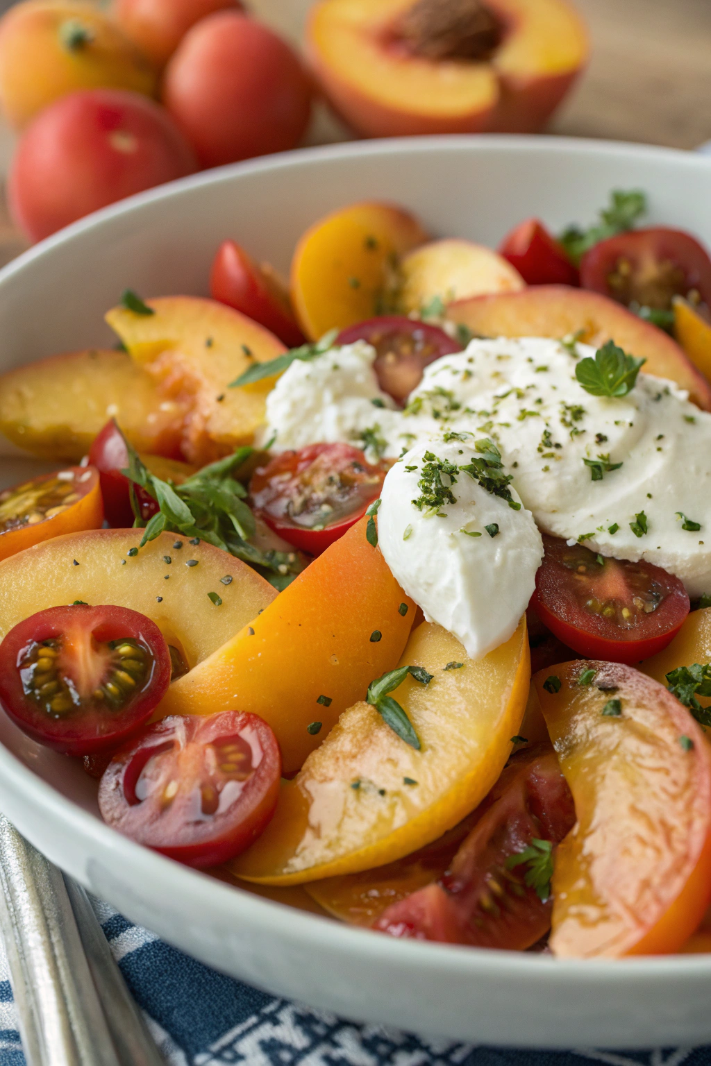 Peach Burrata Salad Recipe