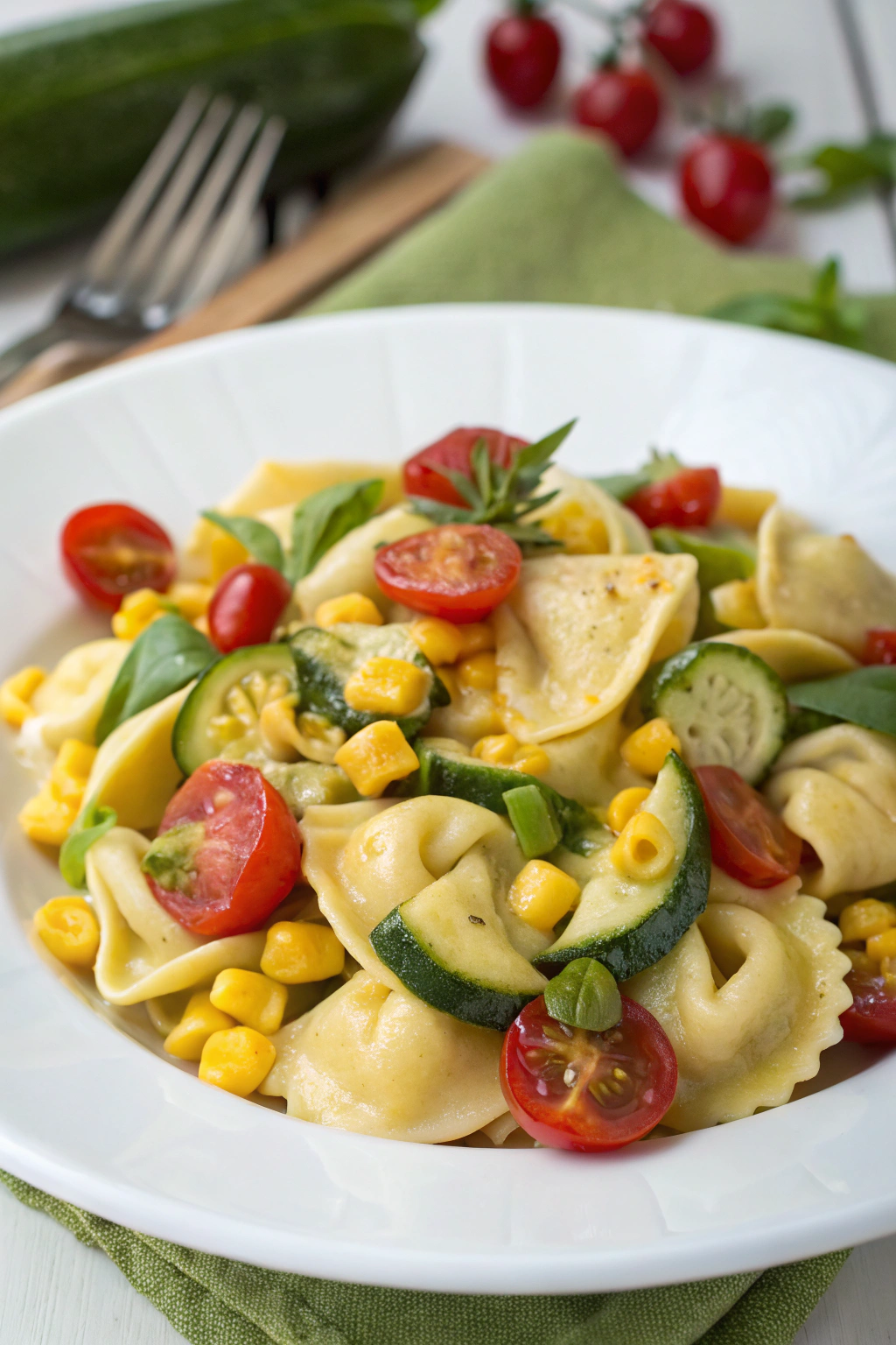 Tortellini with Sautéed Vegetables Recipe