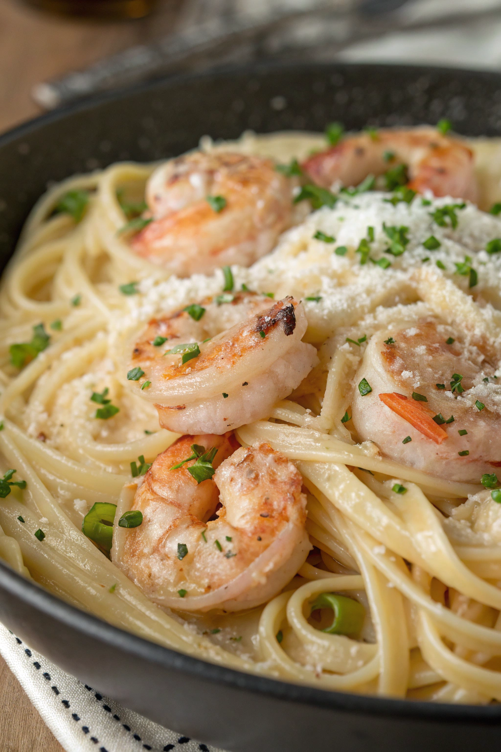 Creamy Chilli Garlic Prawn Pasta Recipe