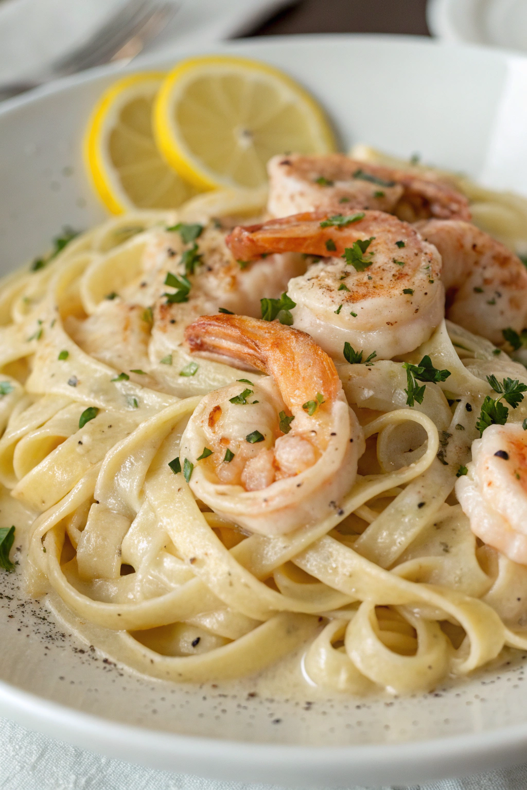 Creamy Lemon Garlic Shrimp Pasta Recipe