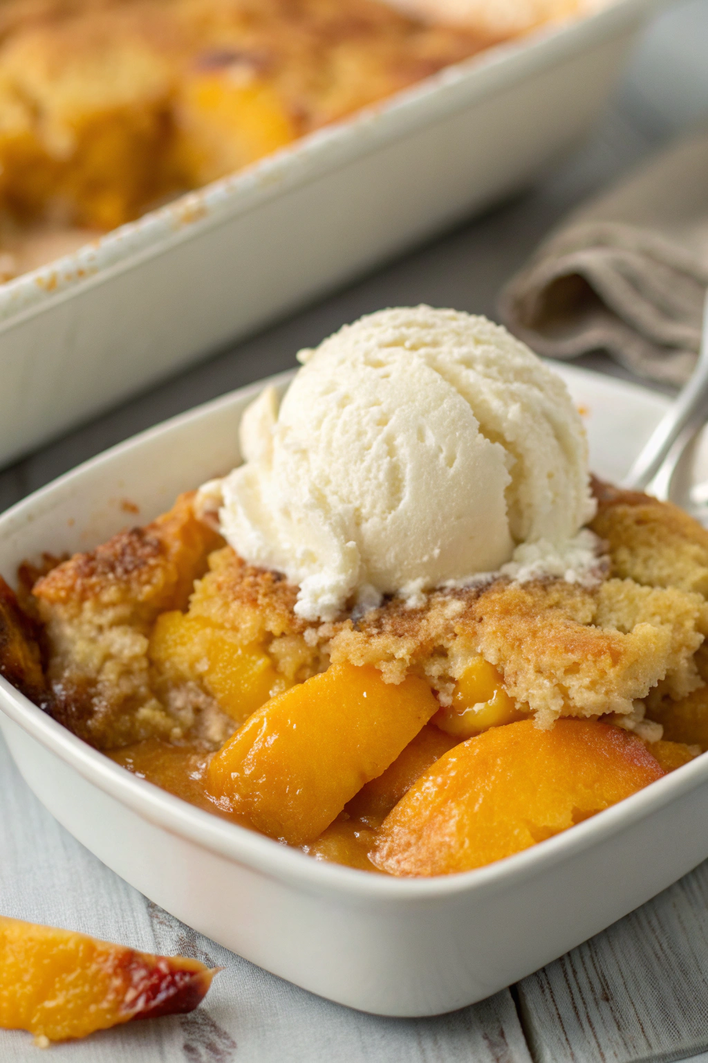 Easy Peach Cobbler With Cake Mix Recipe
