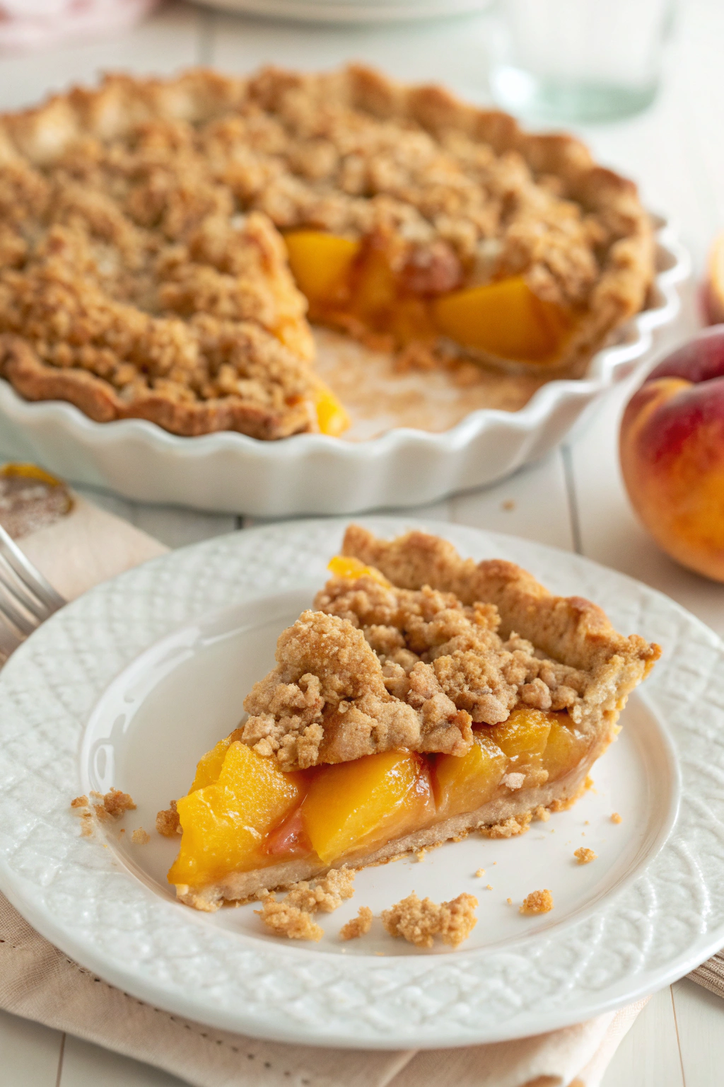 Easy Peach Crumble Pie Recipe