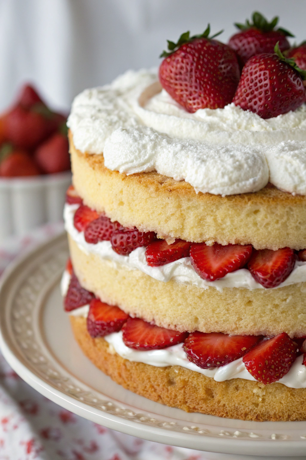 Japanese Strawberry Sponge Cake Recipe