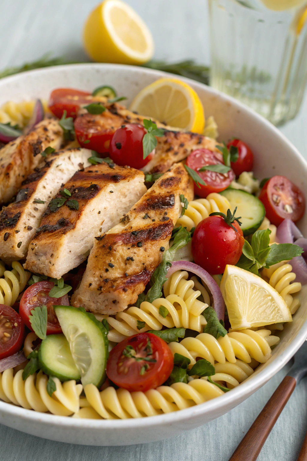 Mediterranean Chicken Pasta Salad Recipe