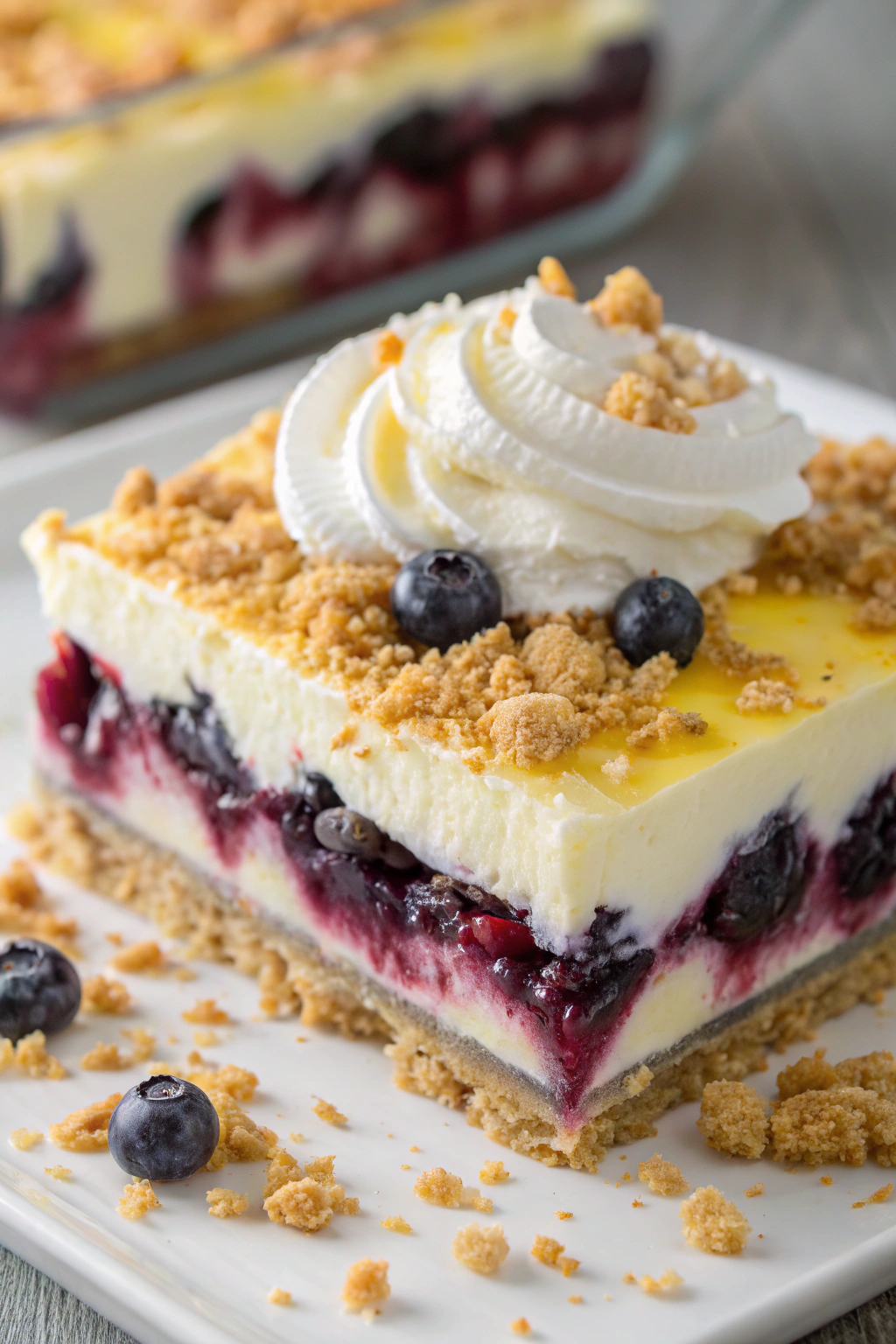 No Bake Lemon Blueberry Dessert Recipe