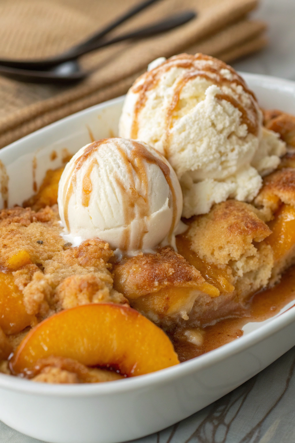 Peach Cobbler Ice Cream Recipe
