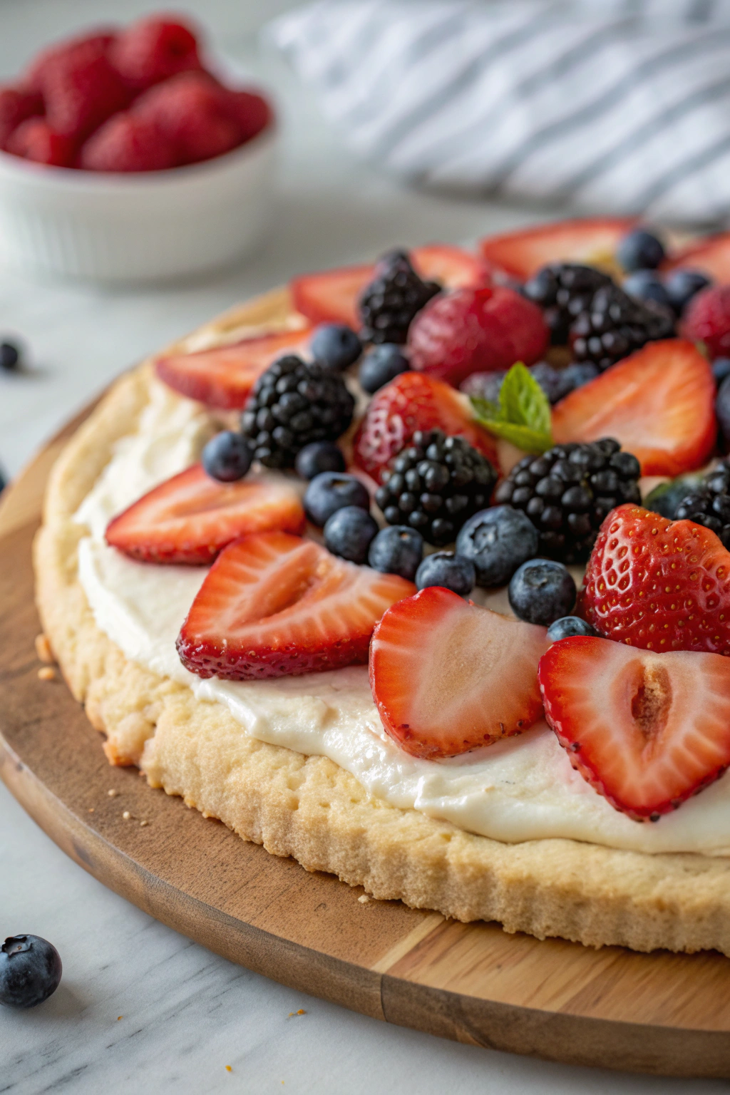 Strawberry Pizza Recipe with Sugar Cookie Crust