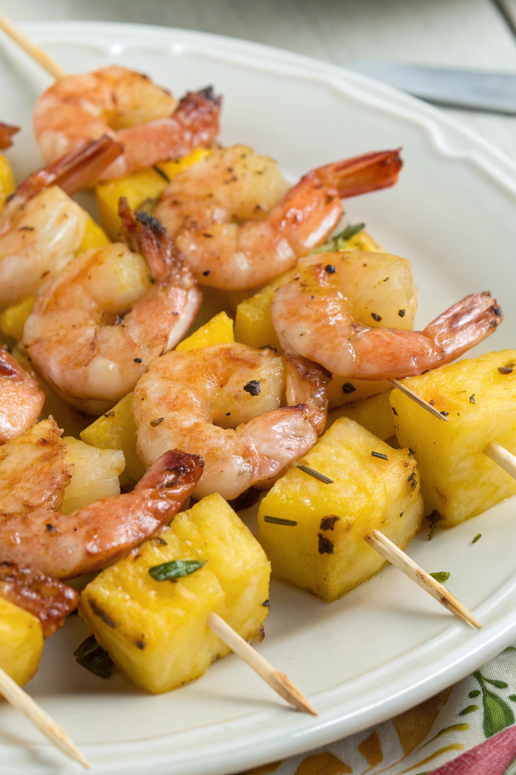 Sweet and Spicy Pineapple Shrimp Skewers Recipe