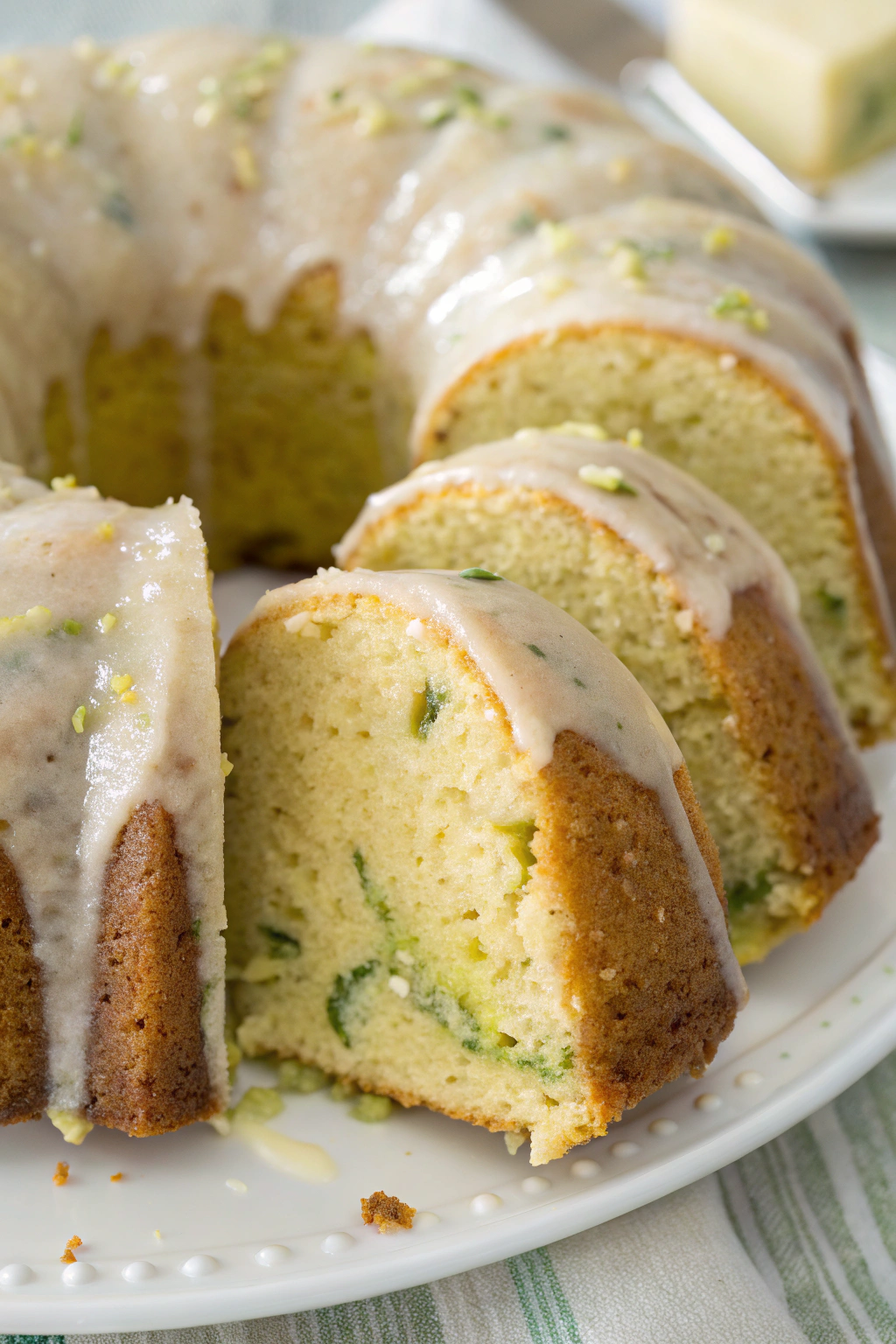 Lemon Zucchini Cake With Sweet Lemon Glaze