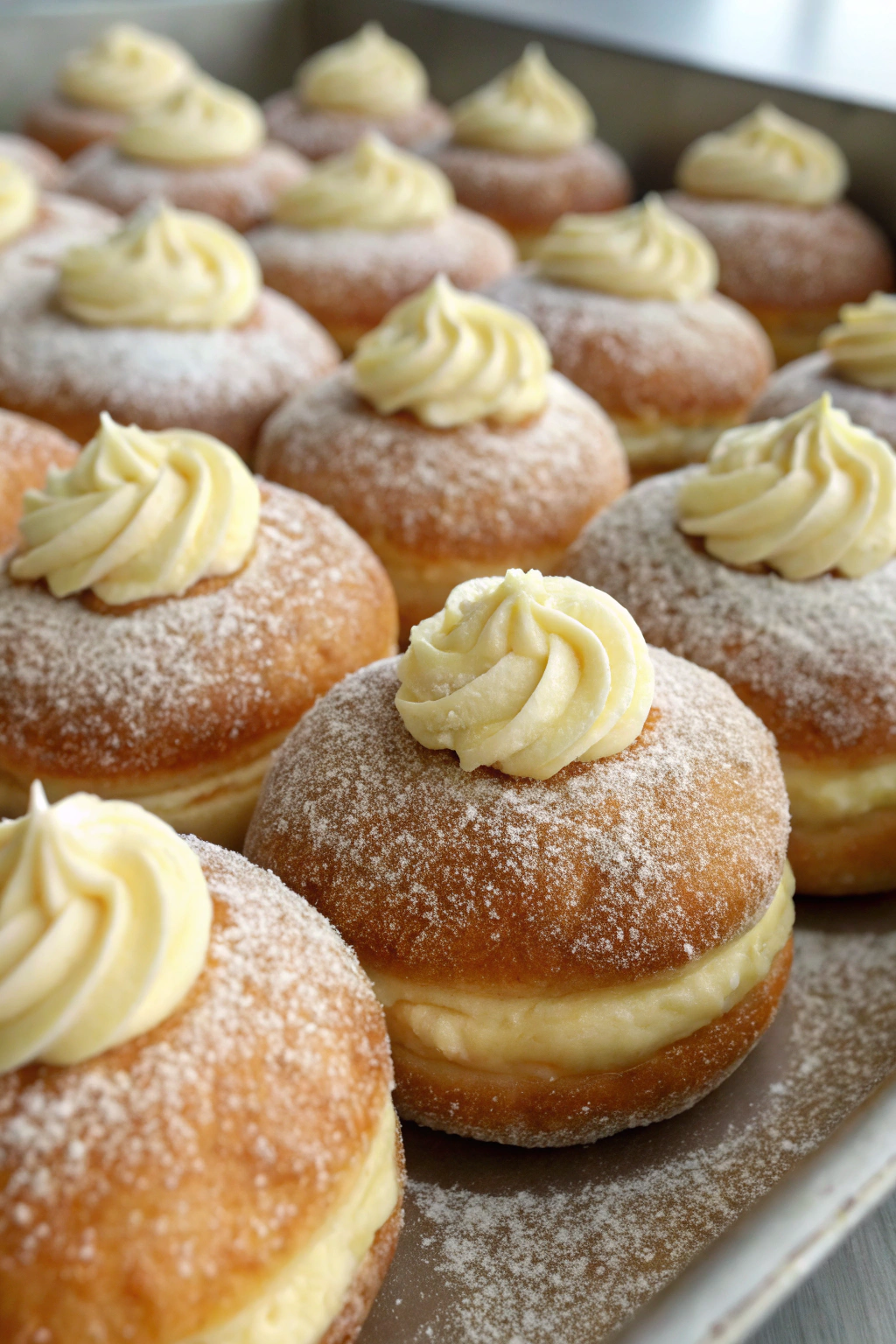 Vanilla Cream-Filled Doughnuts Recipe