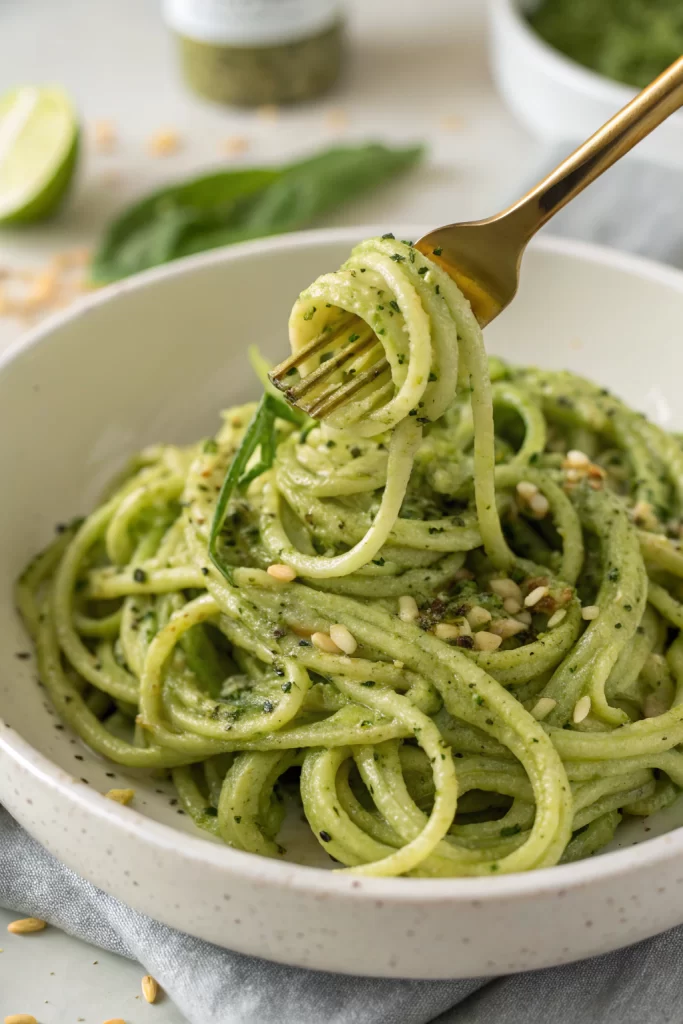 Avocado Pesto Zucchini Noodles Recipe