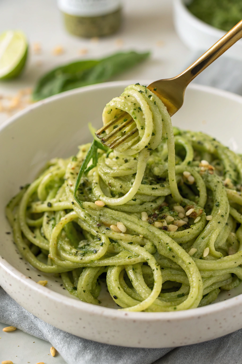 Avocado Pesto Zucchini Noodles Recipe