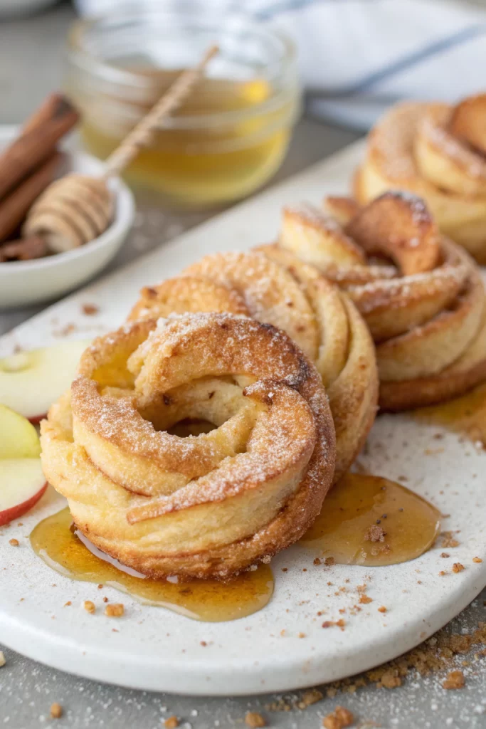 Baked Puff Pastry Apple Donuts Recipe