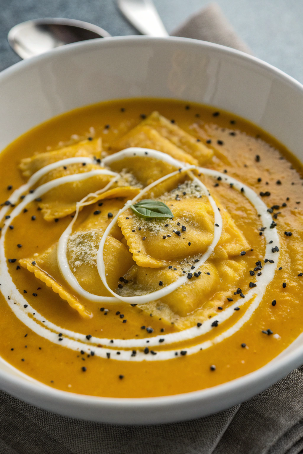 Creamy Butternut Ravioli Soup Recipe