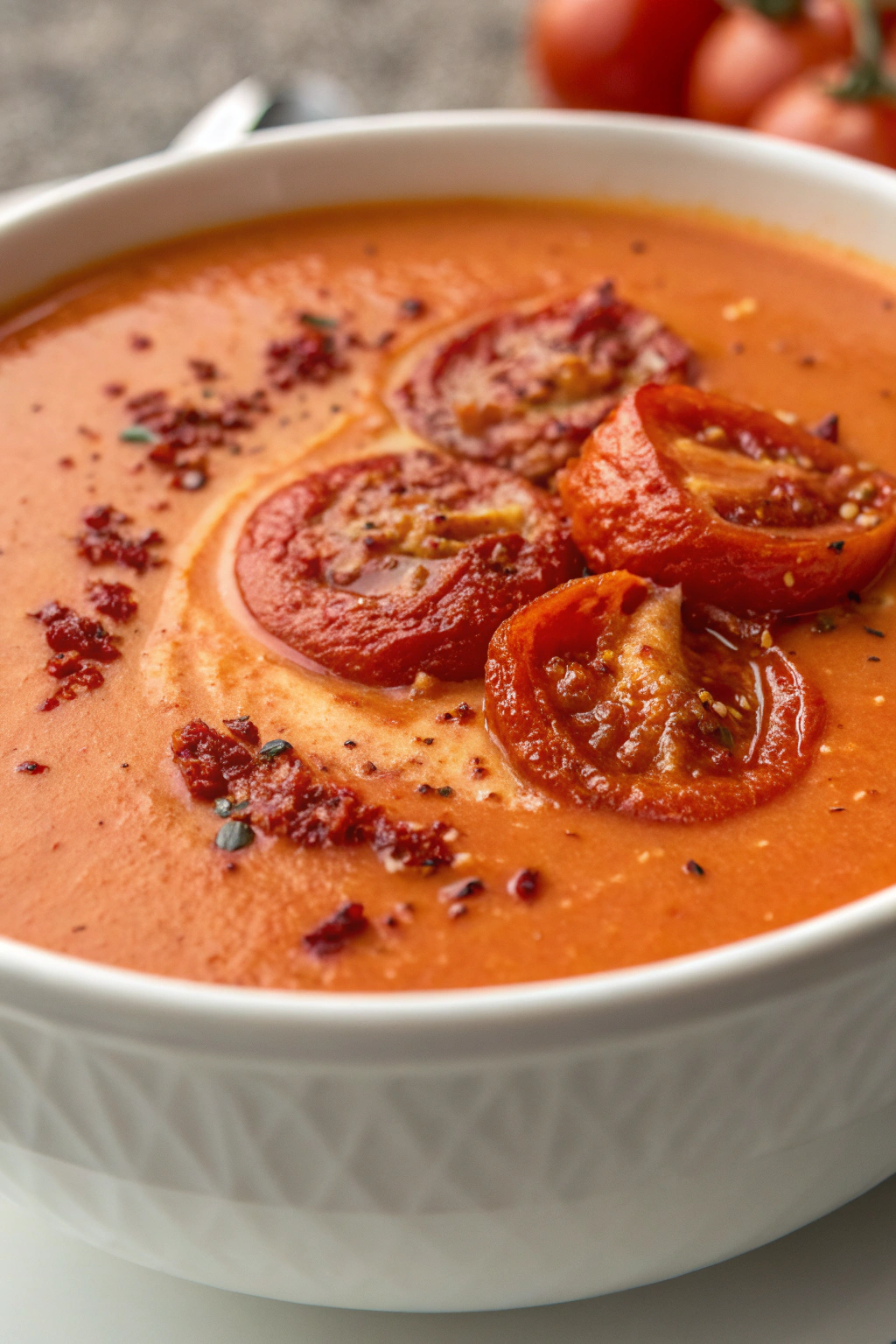 Creamy Roasted Garlic Tomato Soup Recipe