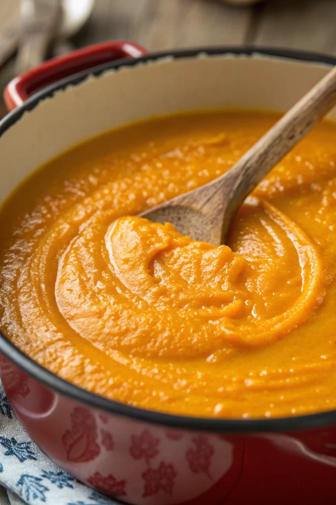 Creamy Roasted Pumpkin Sweet Potato Soup Recipe