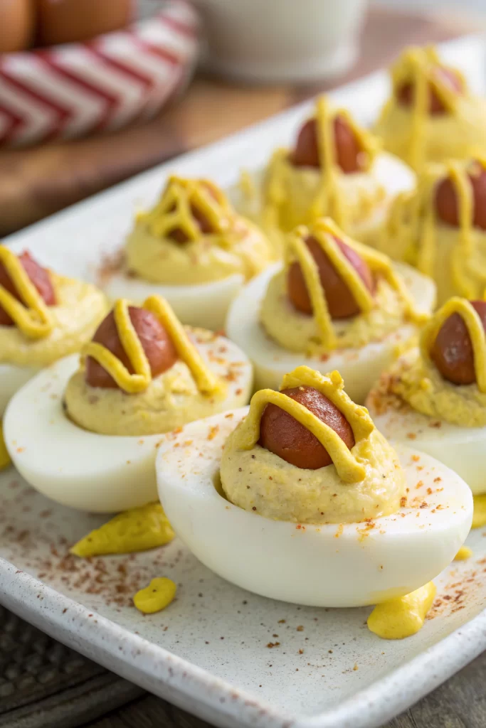 Deviled Eggs with Hot Dogs Recipe