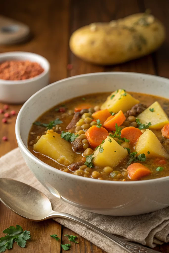 Easy Lentil Potato Soup Recipe