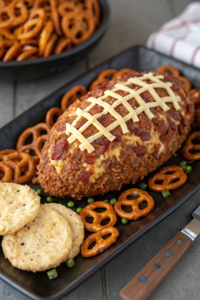 Jalapeno Popper Football Cheese Ball Recipe