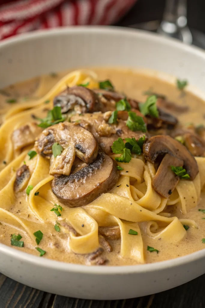 Mushroom and Seitan Stroganoff Recipe