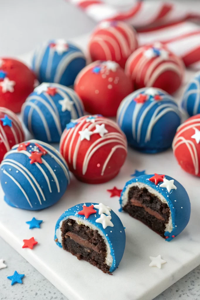 Patriotic Oreo Balls Recipe