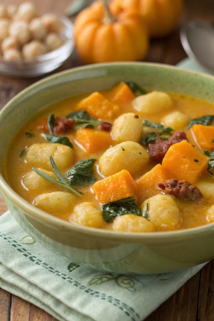 Savory Butternut Squash Gnocchi Soup Recipe