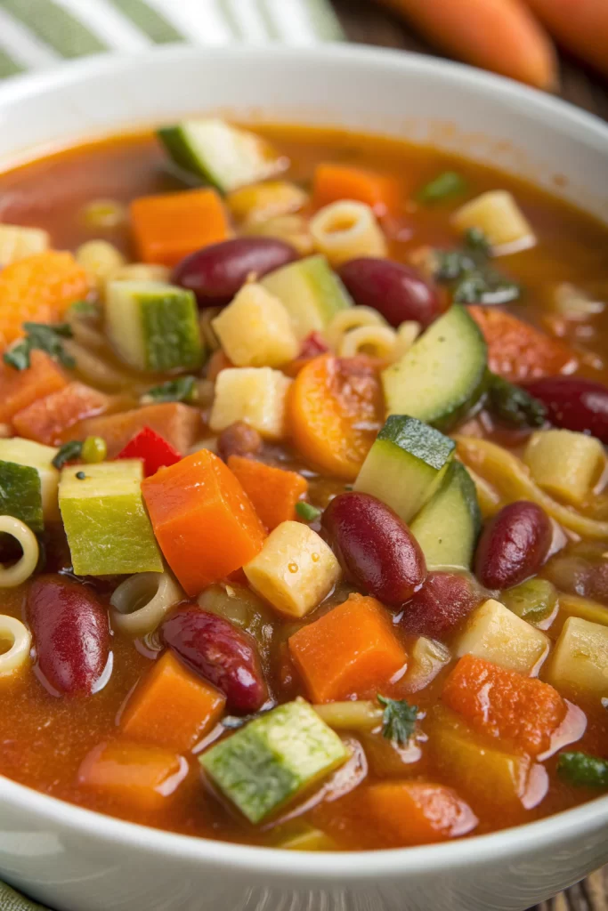 Simple Minestrone Soup with Gluten-Free Noodles Recipe