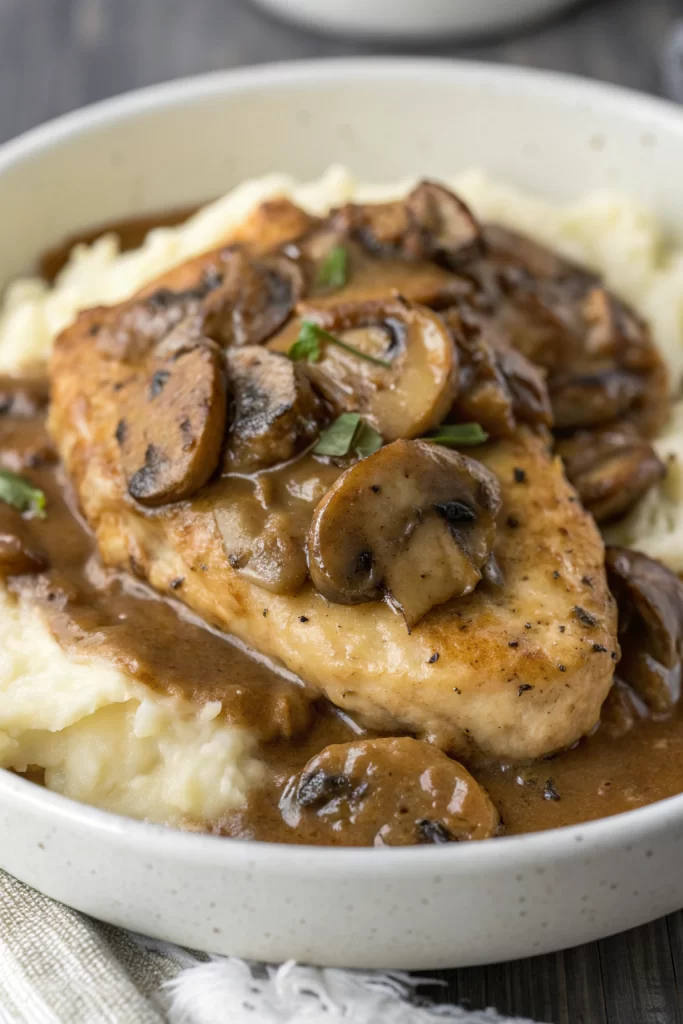 Skillet Chicken With Mushroom Gravy Recipe