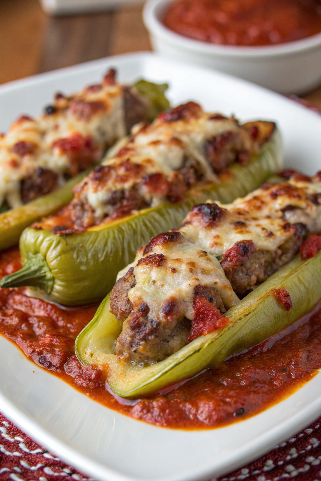 Stuffed Banana Peppers with Hot Sausage Recipe
