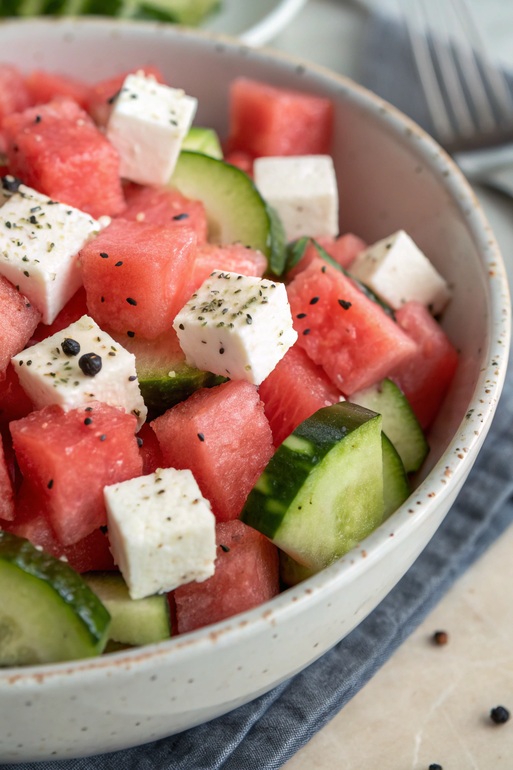 Watermelon, Cucumber and Feta Salad Recipe