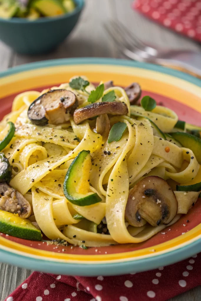 Zucchini Mushroom Pasta Recipe