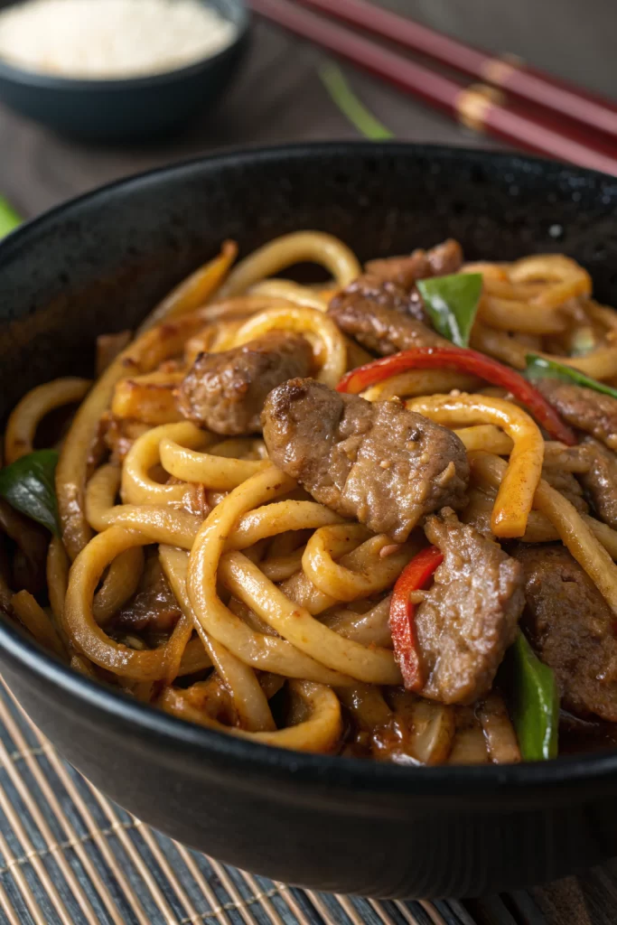 Black Pepper Beef Udon Recipe