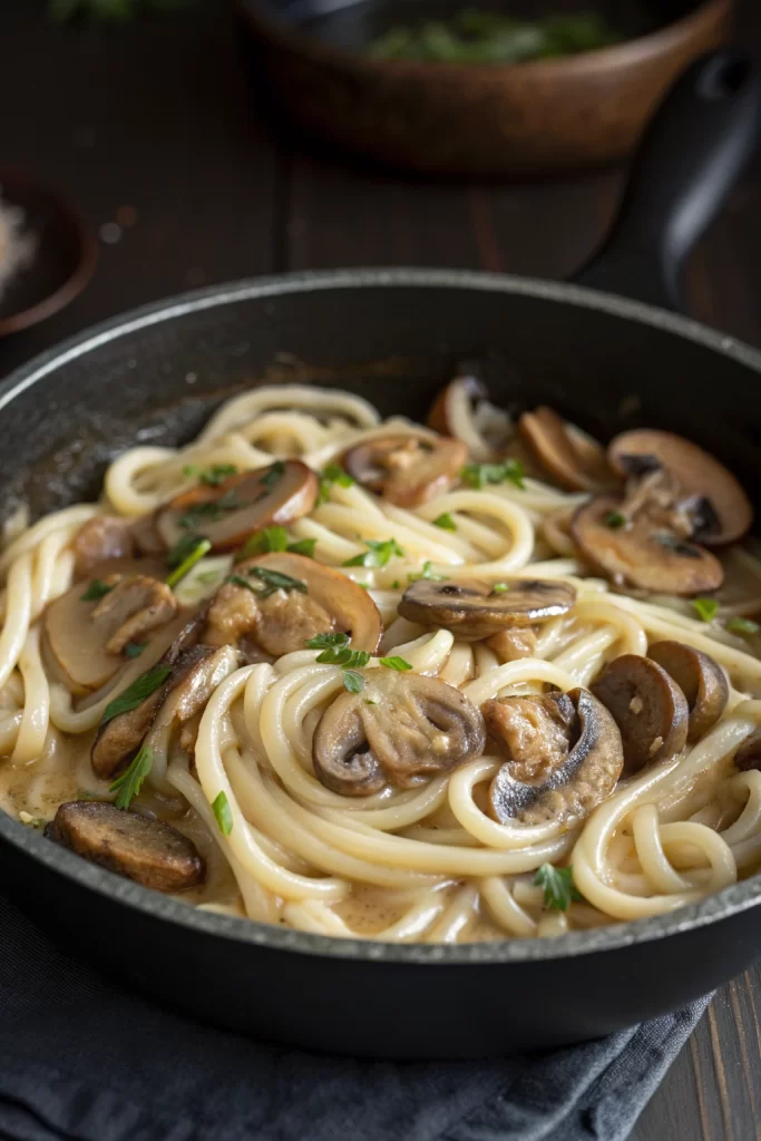 Creamy Mushroom Udon Recipe