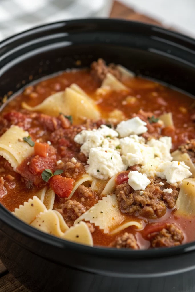 Crockpot Lasagna Soup Recipe
