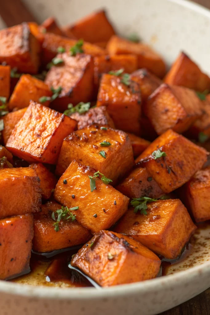 Roasted Sweet Potatoes with Cinnamon & Honey Recipe