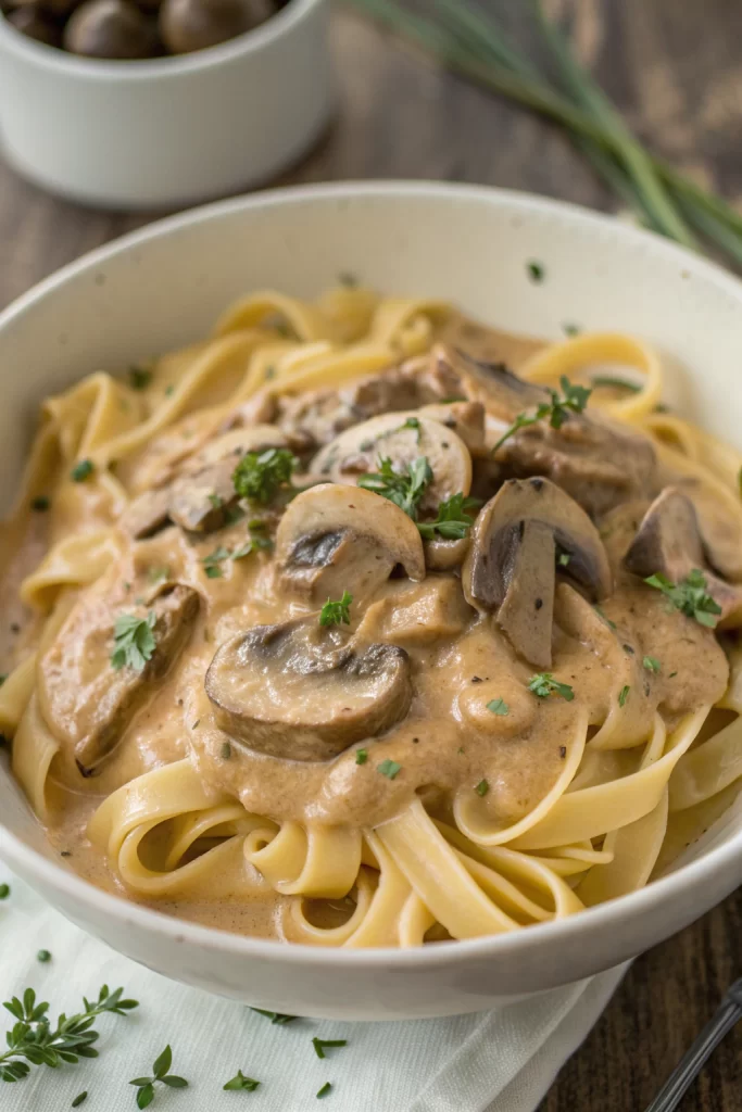 Vegetarian Mushroom Stroganoff Recipe