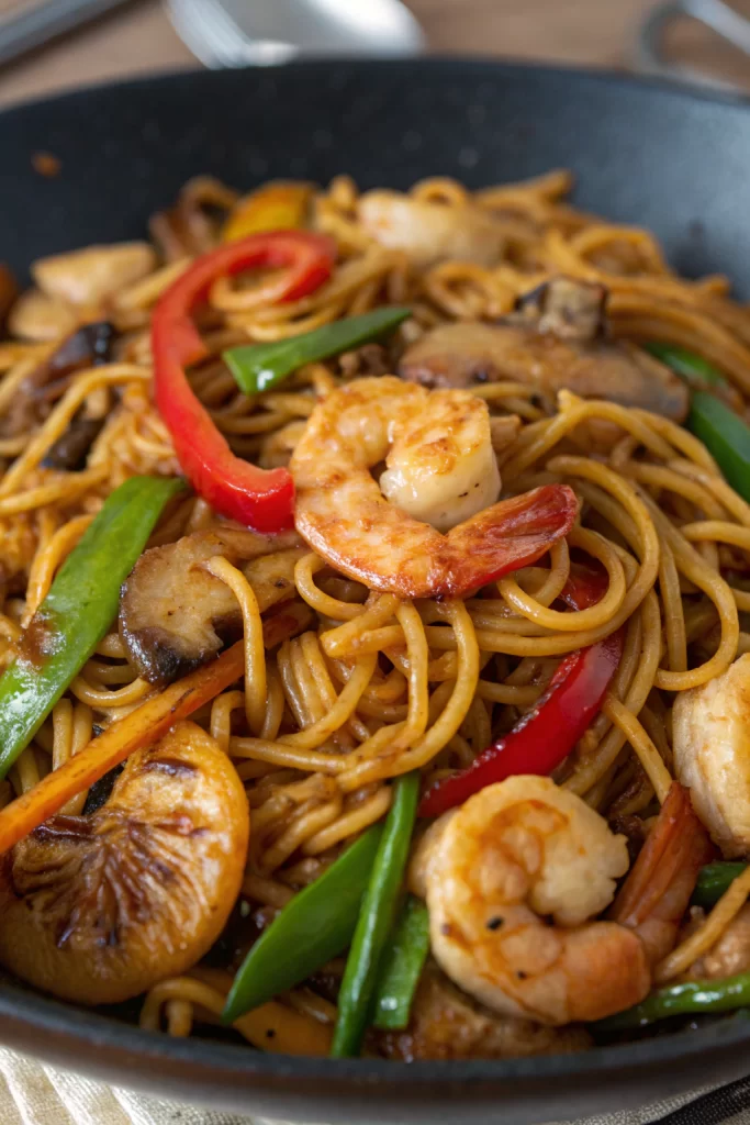 Yaki Udon with Shrimp Recipe