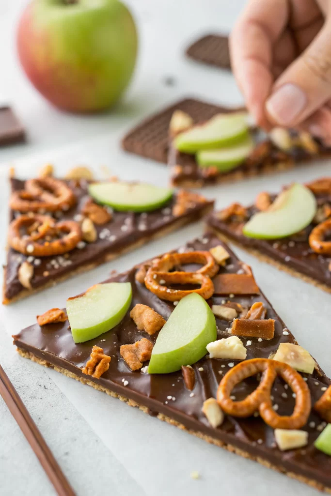 Caramel Apple Bark With Pretzels