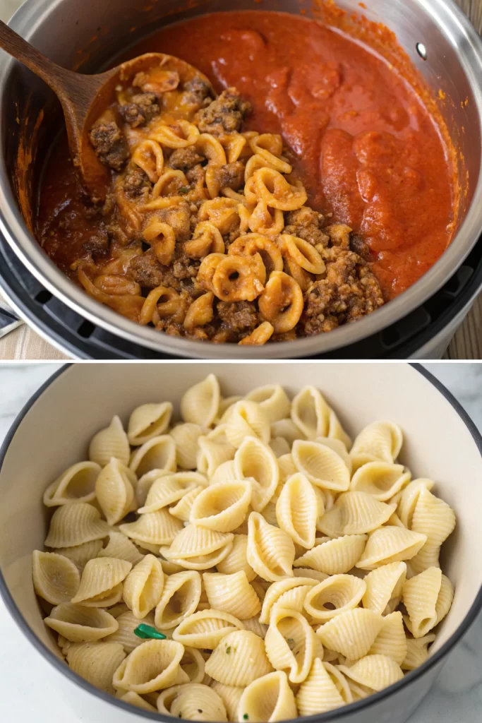 Cheesy Instant Pot Taco Pasta Recipe