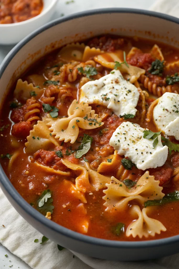 Creamy Vegetarian Lasagna Soup Recipe