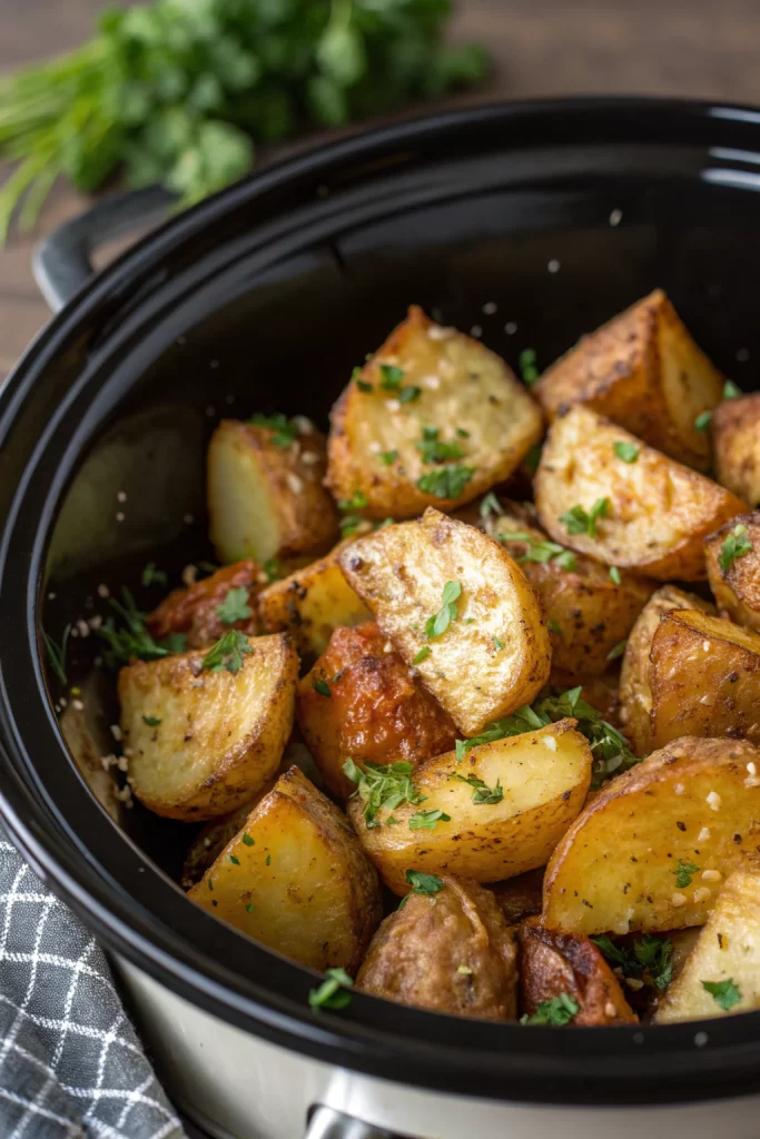 Crockpot Parmesan Roasted Potatoes Recipe