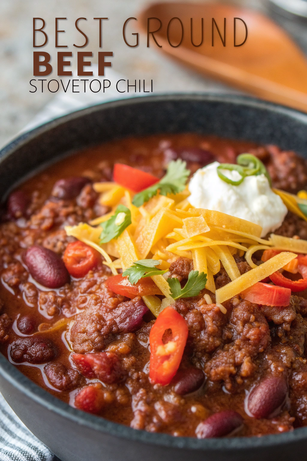 Ground Beef Stovetop Chili Recipe