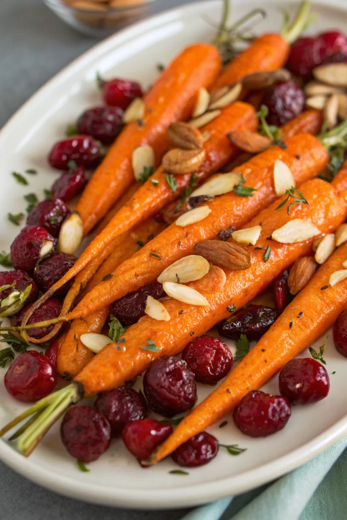 Maple Roasted Carrots With Cranberries Recipe