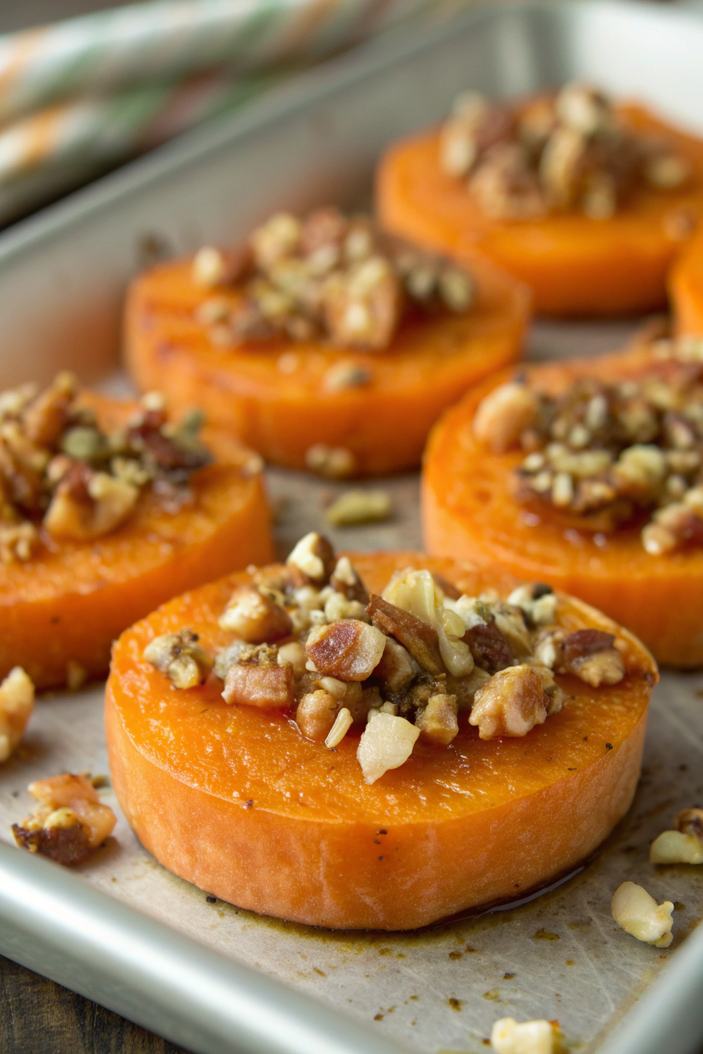 Maple walnut Roasted Sweet Potatoes