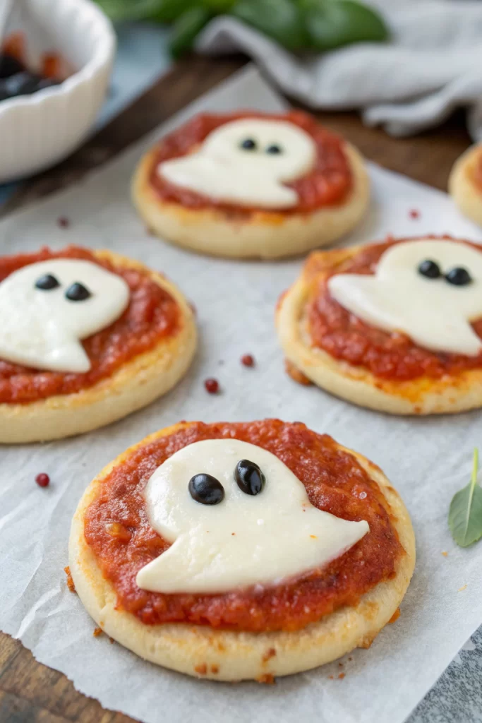 Mini Ghost Pizzas Recipe